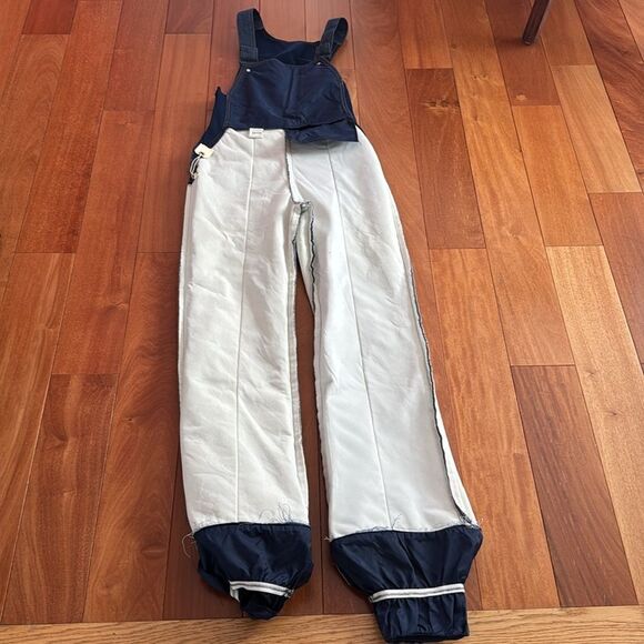 Levi's Vtg 70s Ski Bib Denim Blue Jean Snow Suit Overalls Apres Womens 10/12 - Picture 8 of 16